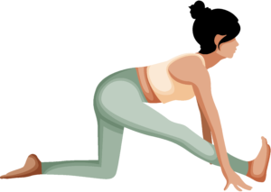 Person performing the Half splits (Ardha Hanumanasana) Yoga Pose