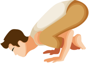 Person performing the Shoulder-Pressing (Bhujapidasana) Yoga Pose