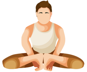 Person performing the Root Lock (Mula Bandha) Yoga Pose