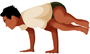 Person performing the Side Crane (Parsva Bakasana) Yoga Pose