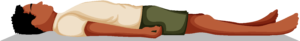 Person performing the Corpse (Savasana) Yoga Pose