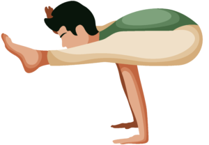 Person performing the Firefly (Tittibhasana) Yoga Pose