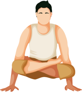 Person performing the Scale (Tolasana) Yoga Pose