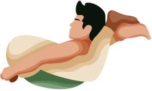 Person performing the Sleeping Yogi/Yoga Sleep (Yoganidrasana) Yoga Pose